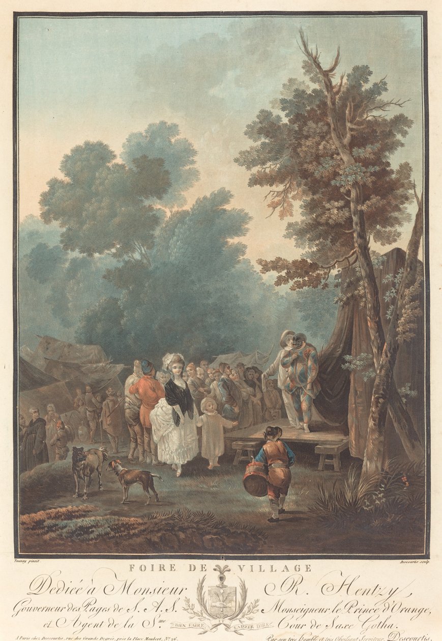 Landsbymesse af Charles Melchior Descourtis after Nicolas Antoine Taunay