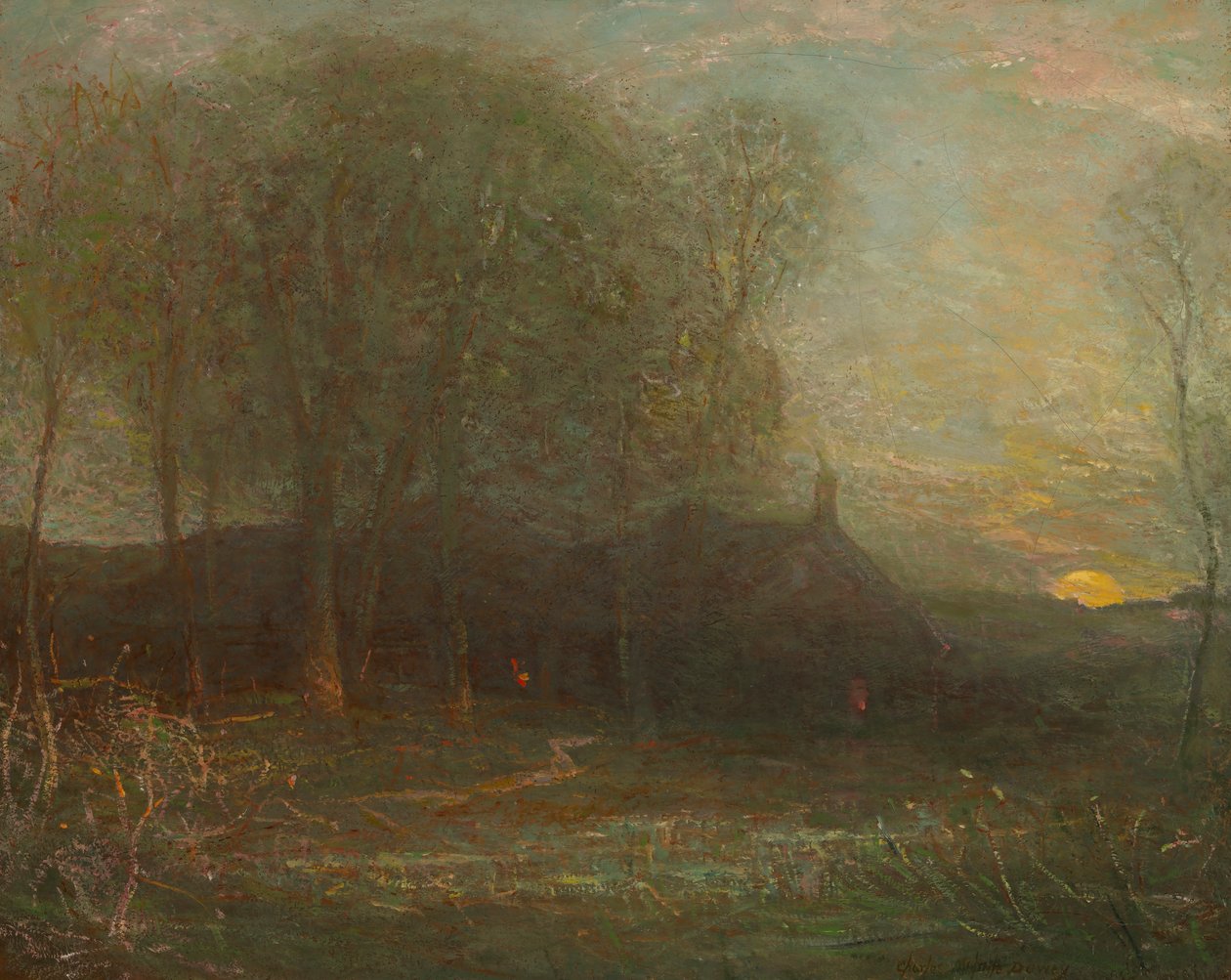 Høstmånen, ca. 1908. af Charles Melville Dewey