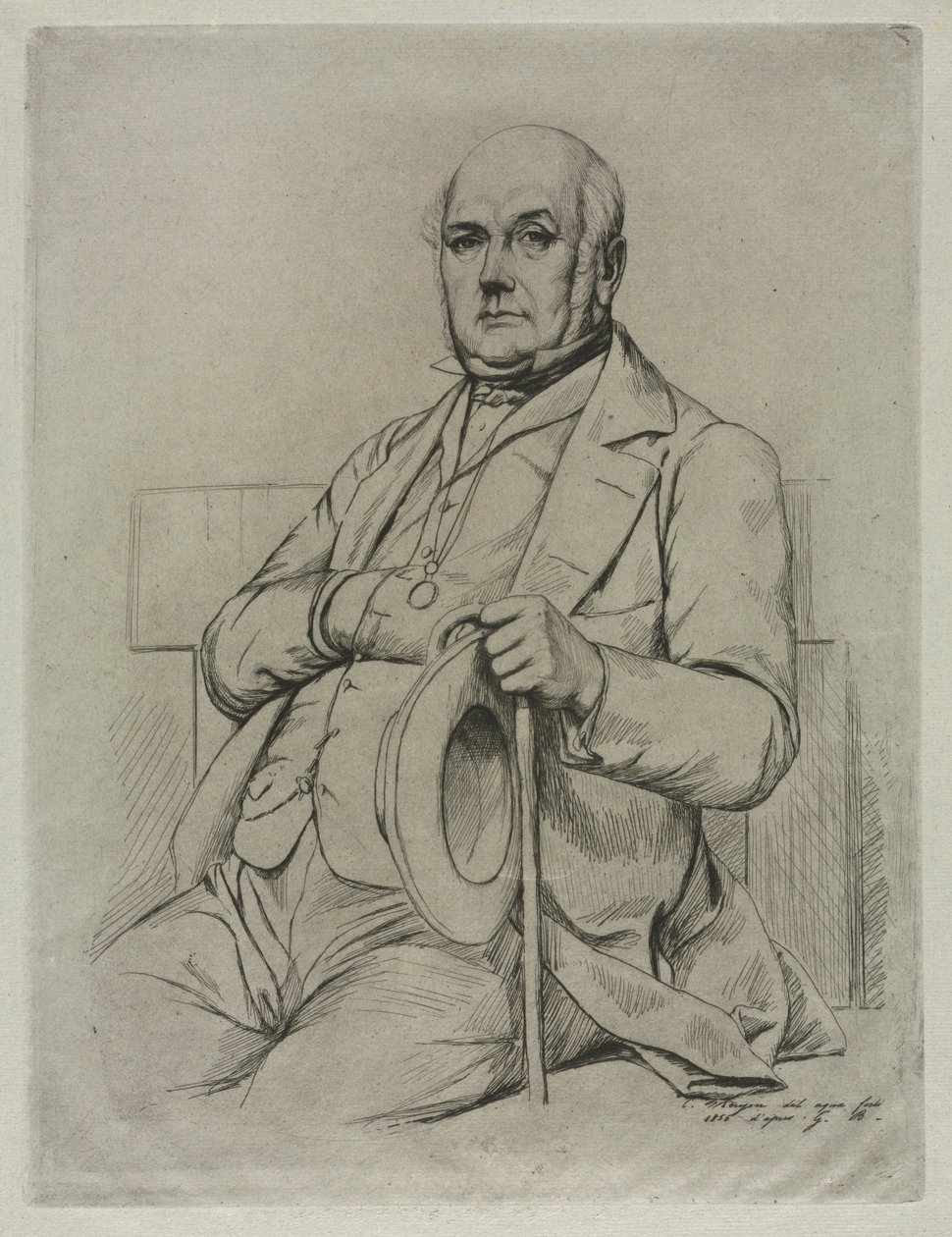 Casimir Le Conte, 1856. af Charles Meryon