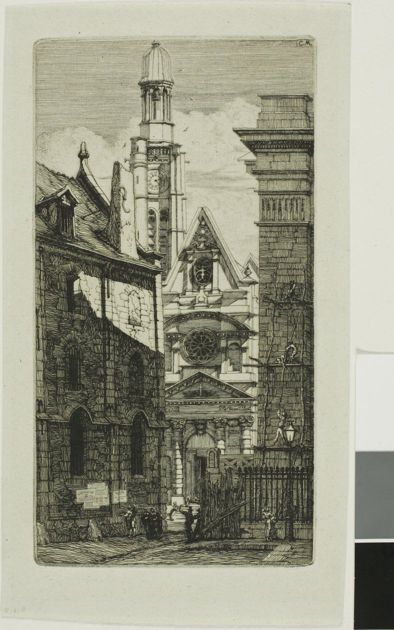 St. Etienne du Mont-kirken, Paris af Charles Meryon