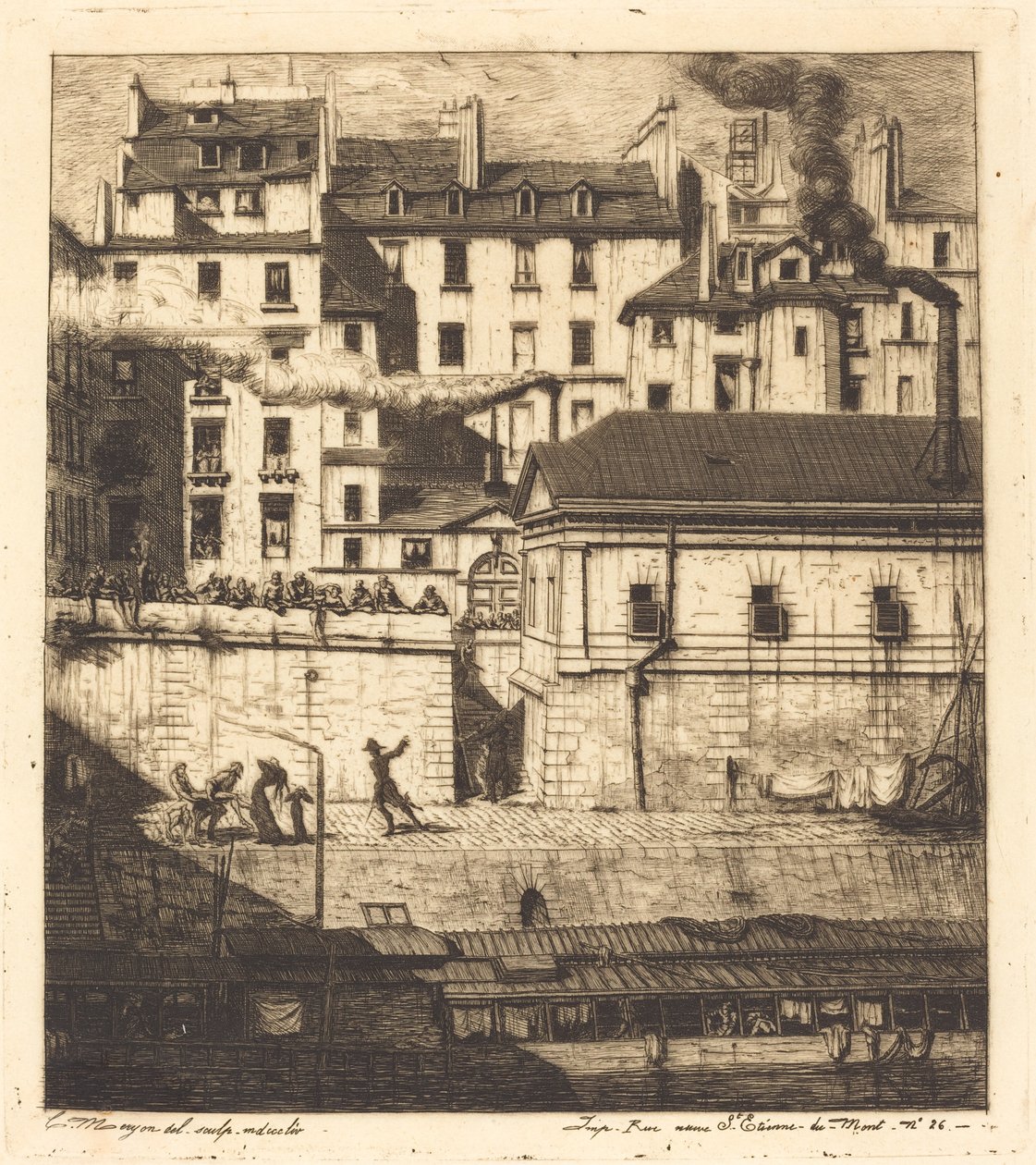 La morgue, Paris (Lighuset) af Charles Meryon