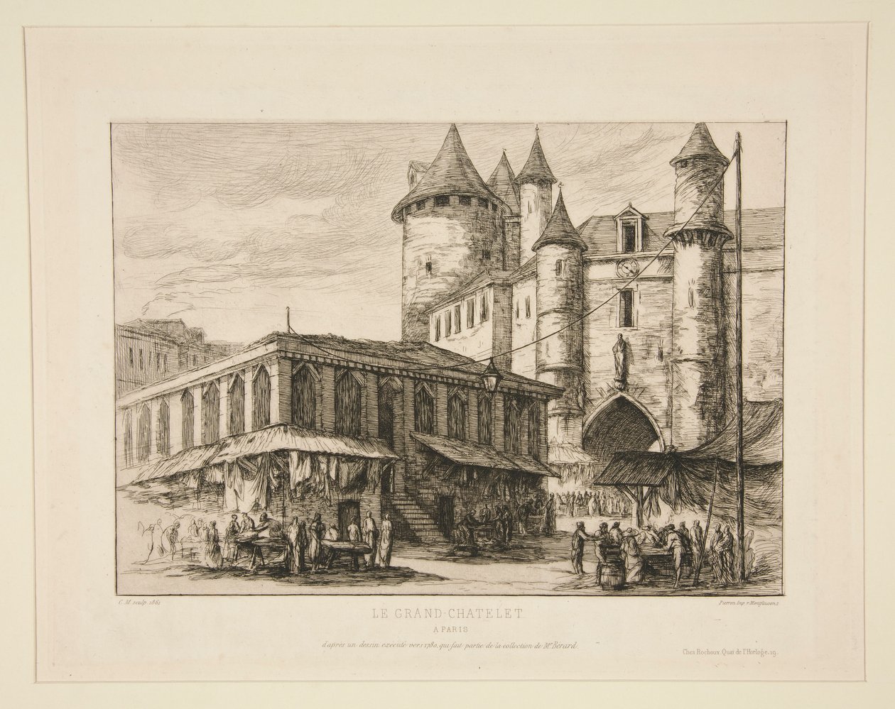 The Grand Chatelet [ca. 1780 d af Charles Meryon