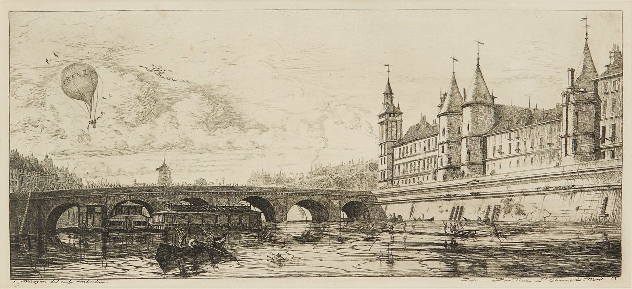 Le Pont-Au-Change (ætsning) af Charles Meryon