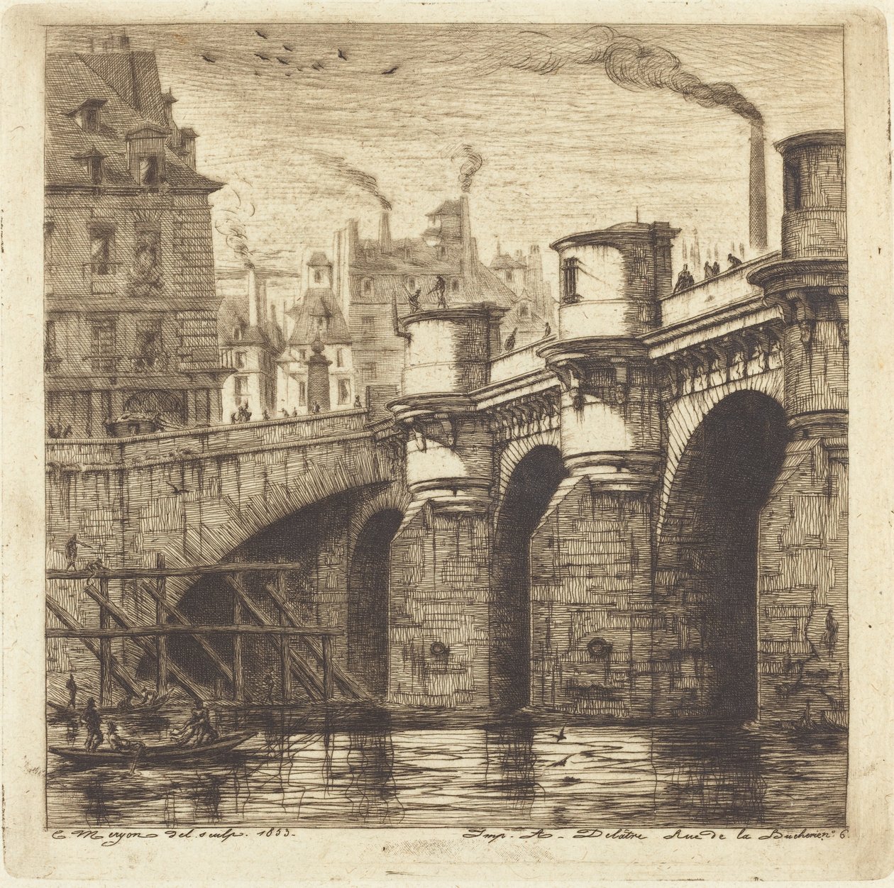 Pont Neuf, Paris af Charles Meryon