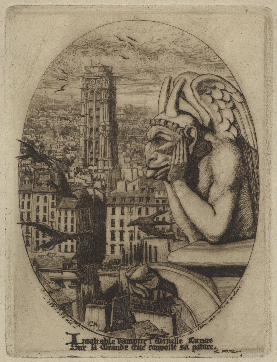 Le stryge (The Vampire) af Charles Meryon