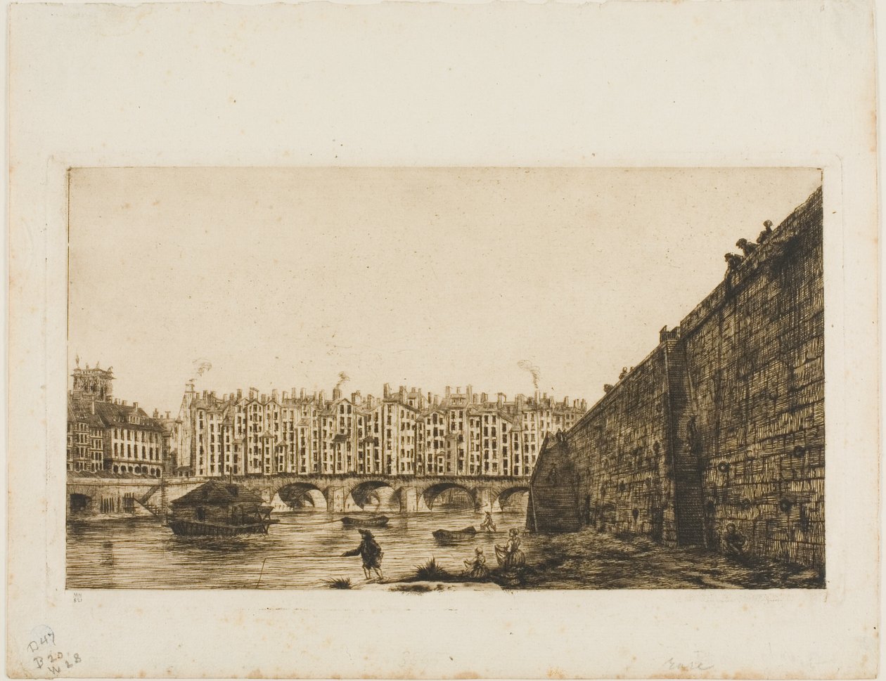 Pont-au-Change, Paris, omkring 1784 af Charles Meryon