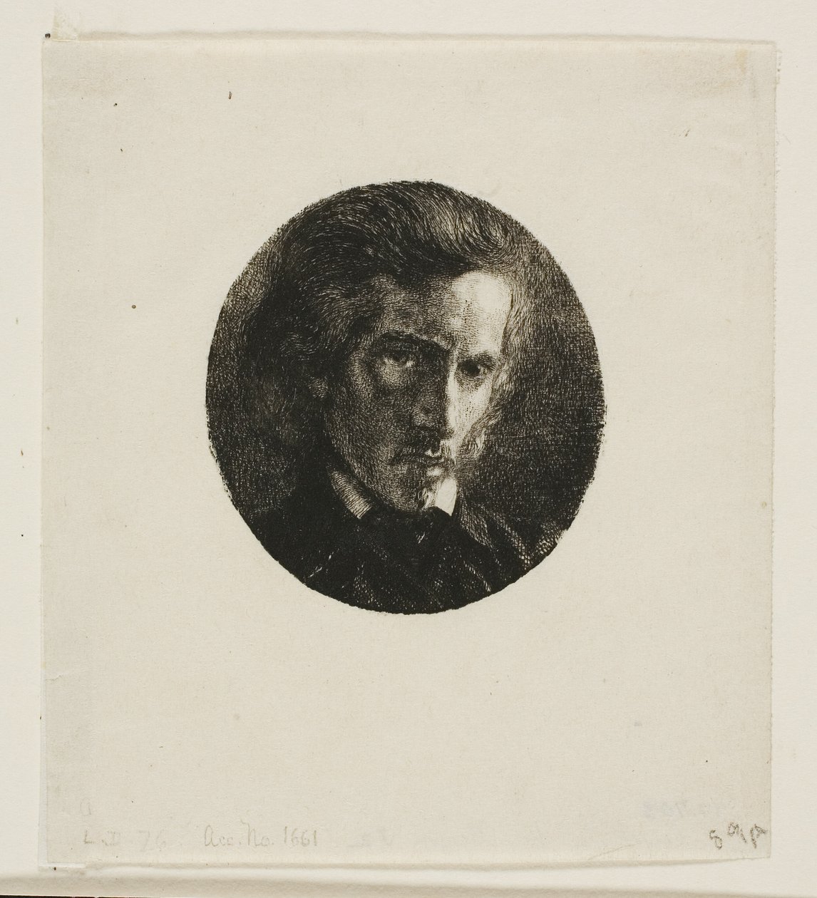 Portræt af Edmond de Courtives af Charles Meryon