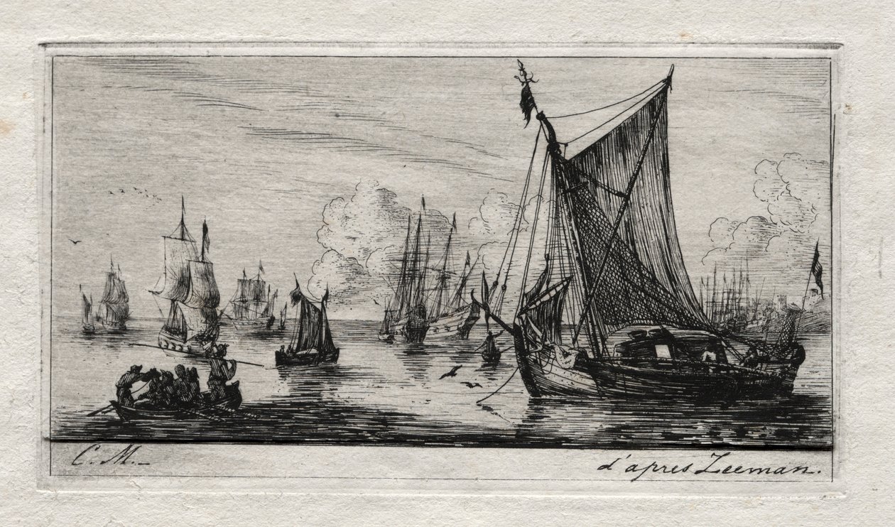 South Sea Fishers, 1850. af Charles Meryon