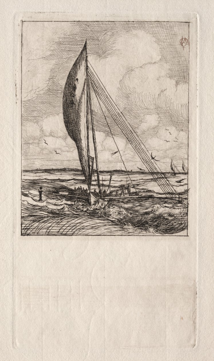 Swift Sailing Proa, Mulgrave Archipelago, Oceanien af Charles Meryon