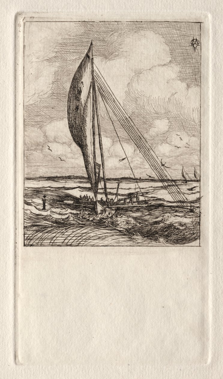 Swift Sailing Proa, Mulgrave Archipelago, Oceanien af Charles Meryon