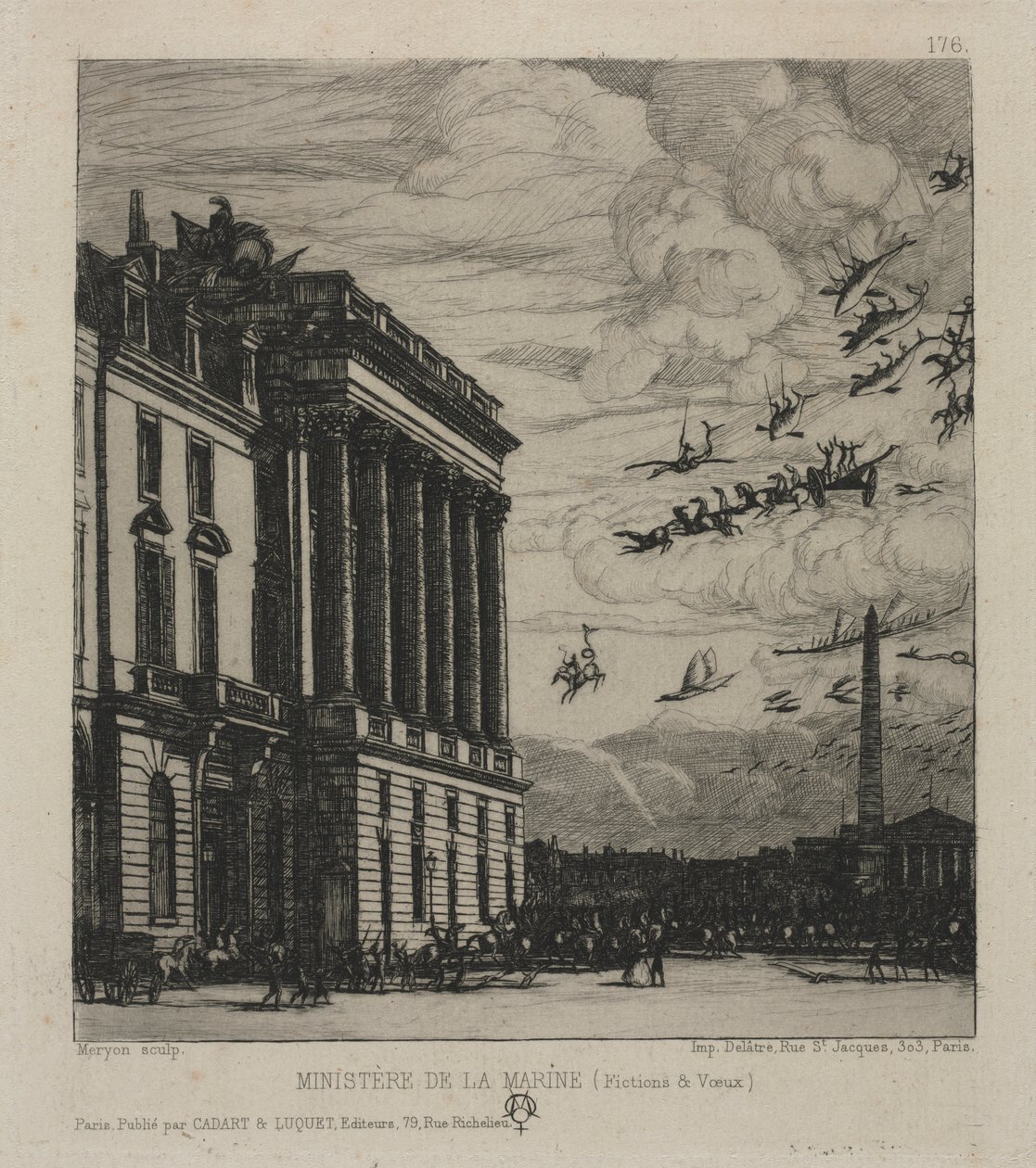 Admiralitetet, Paris, 1865. af Charles Meryon