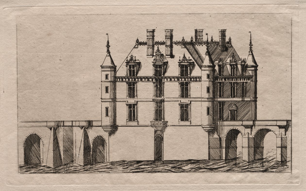 Chateau de Chenonceau af Charles Meryon