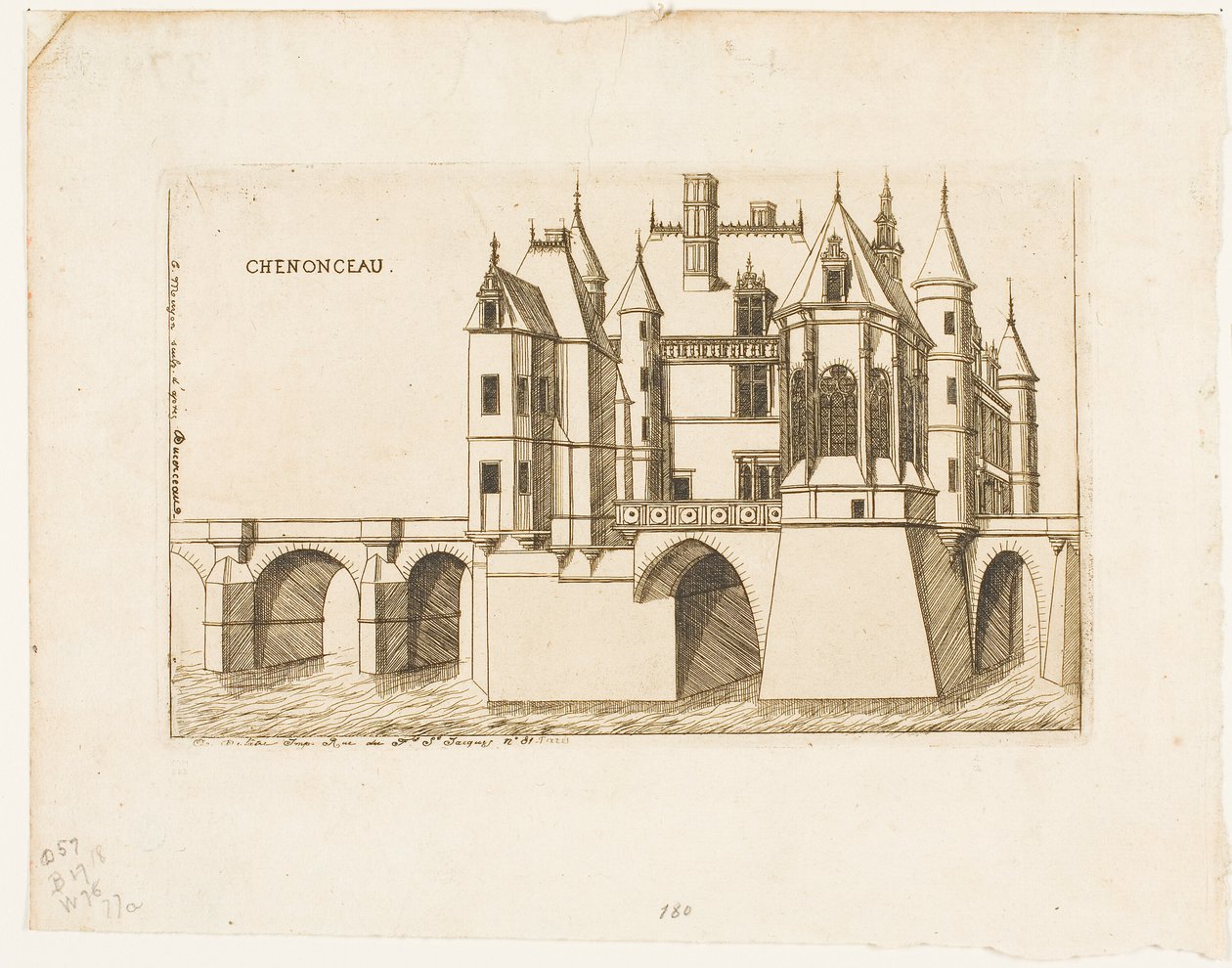 Château of Chenonceau, nr. 2 af Charles Meryon