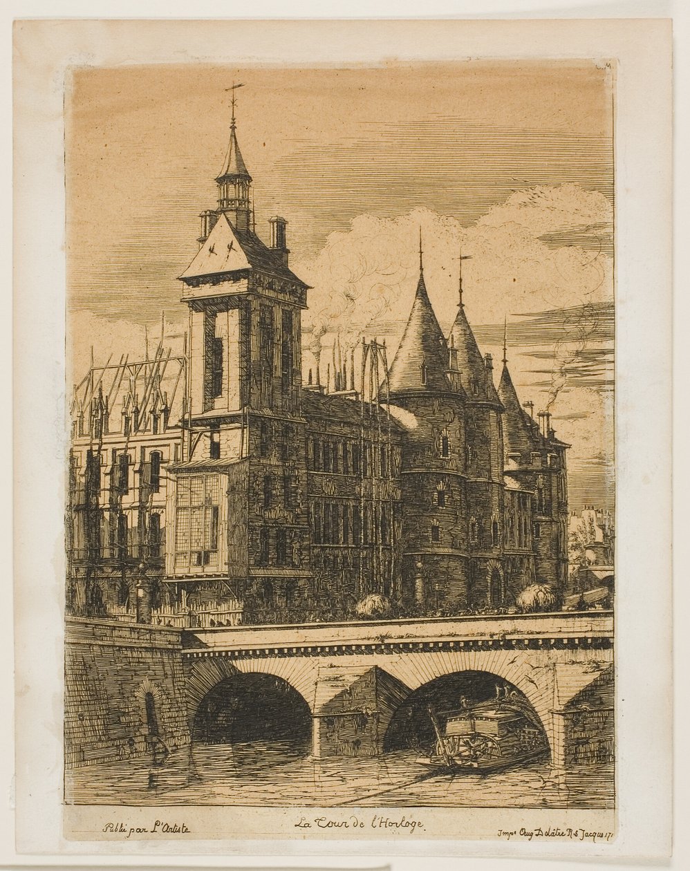 Klokketårnet, Paris af Charles Meryon