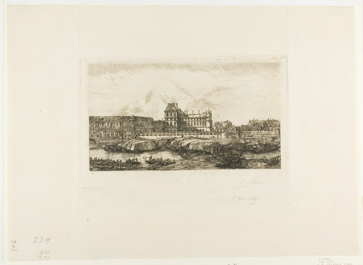 Det gamle Louvre, Paris, 1651 af Charles Meryon