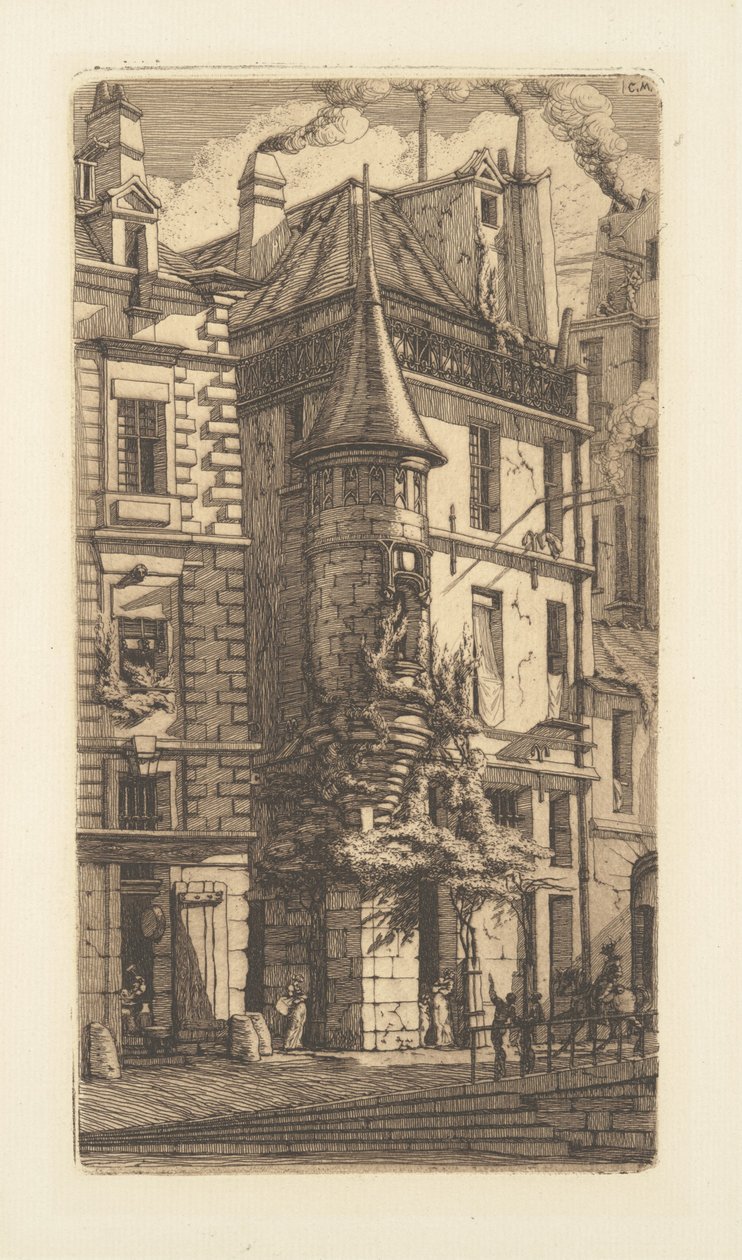Turret, Rue de la Tixeranderie af Charles Meryon