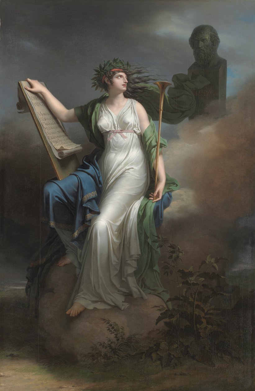 Calliope, Muse of Epic Poetry, 1798. af Charles Meynier