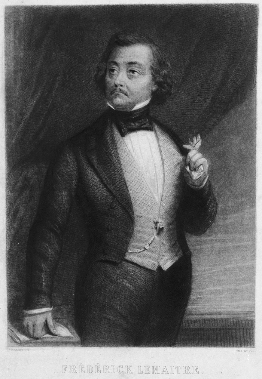 Portræt af Frédérick Lemaître 1800-1876. af Charles Michel Geoffroy