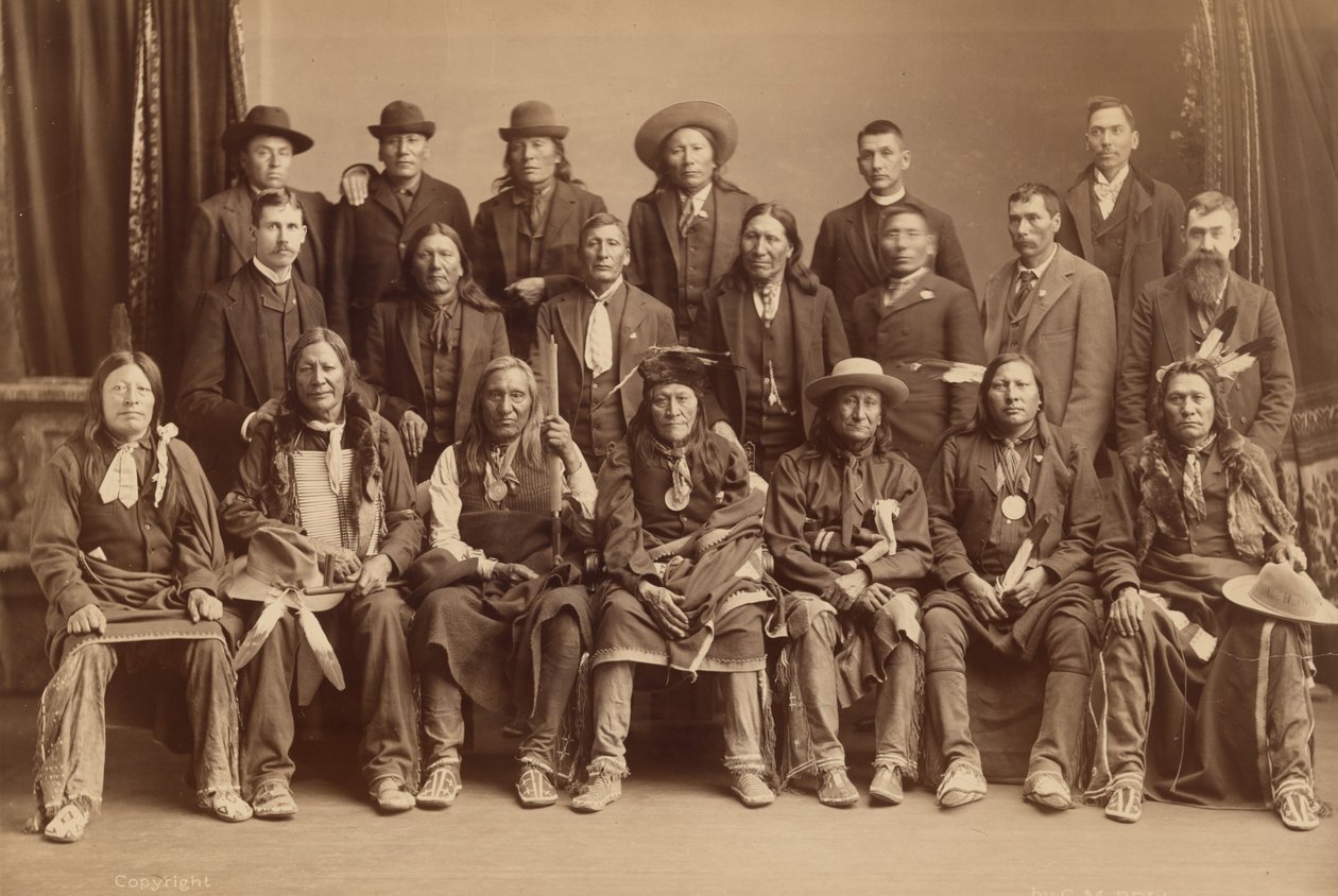 Sioux-delegation, 1891 (foto) af Charles Milton Bell