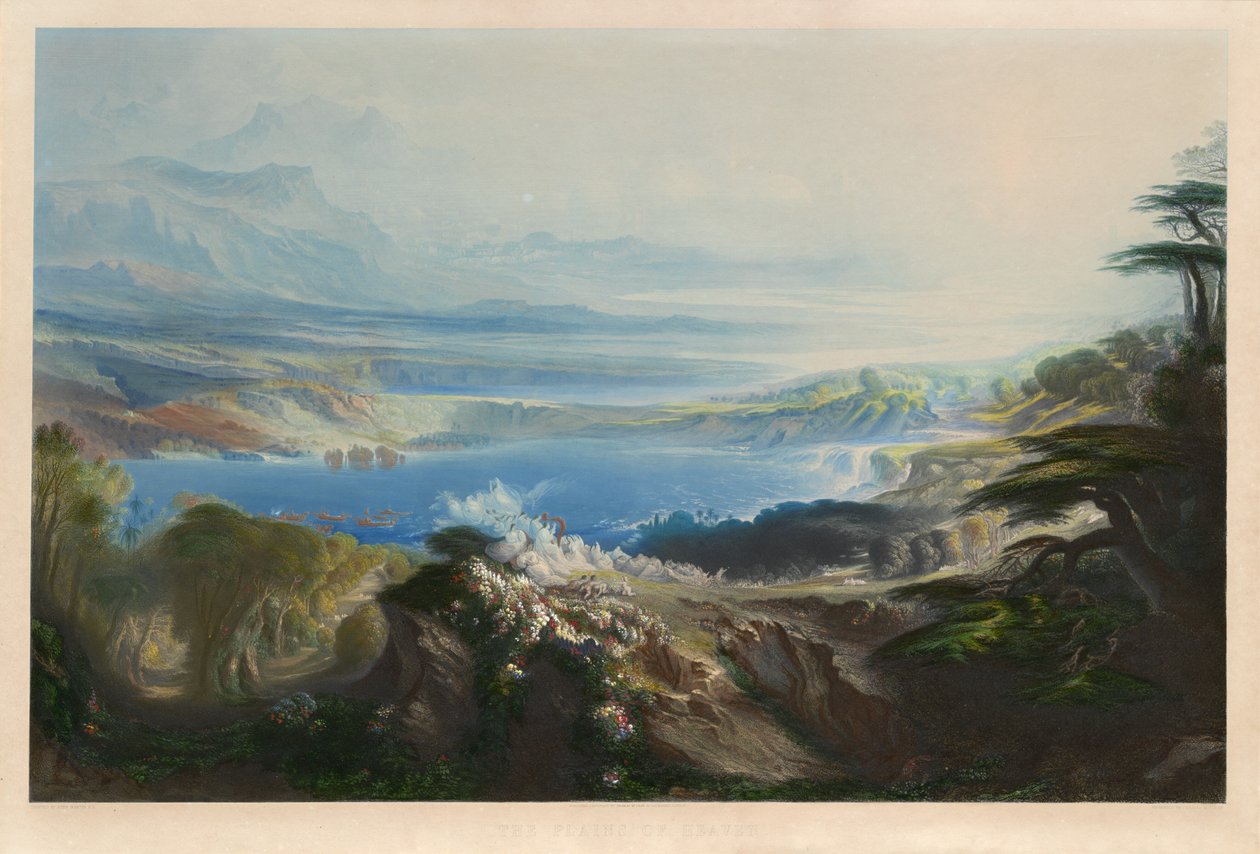 Himlens sletter af Charles Mottram after John Martin
