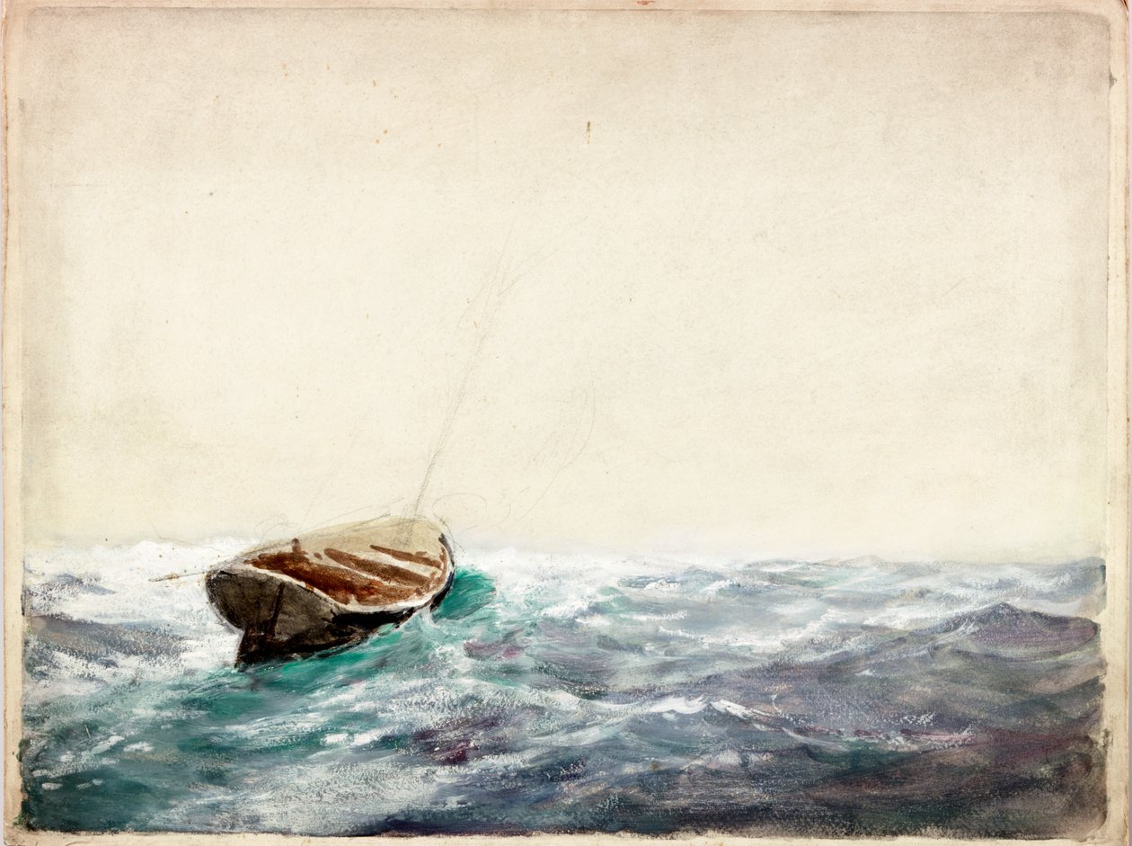 Jolle (bodycolour) af Charles Napier Hemy