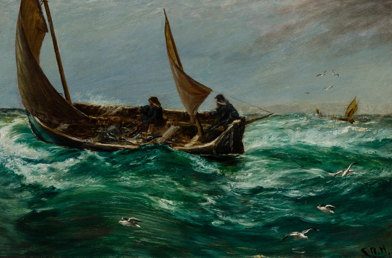 Fisker på vej hjem af Charles Napier Hemy