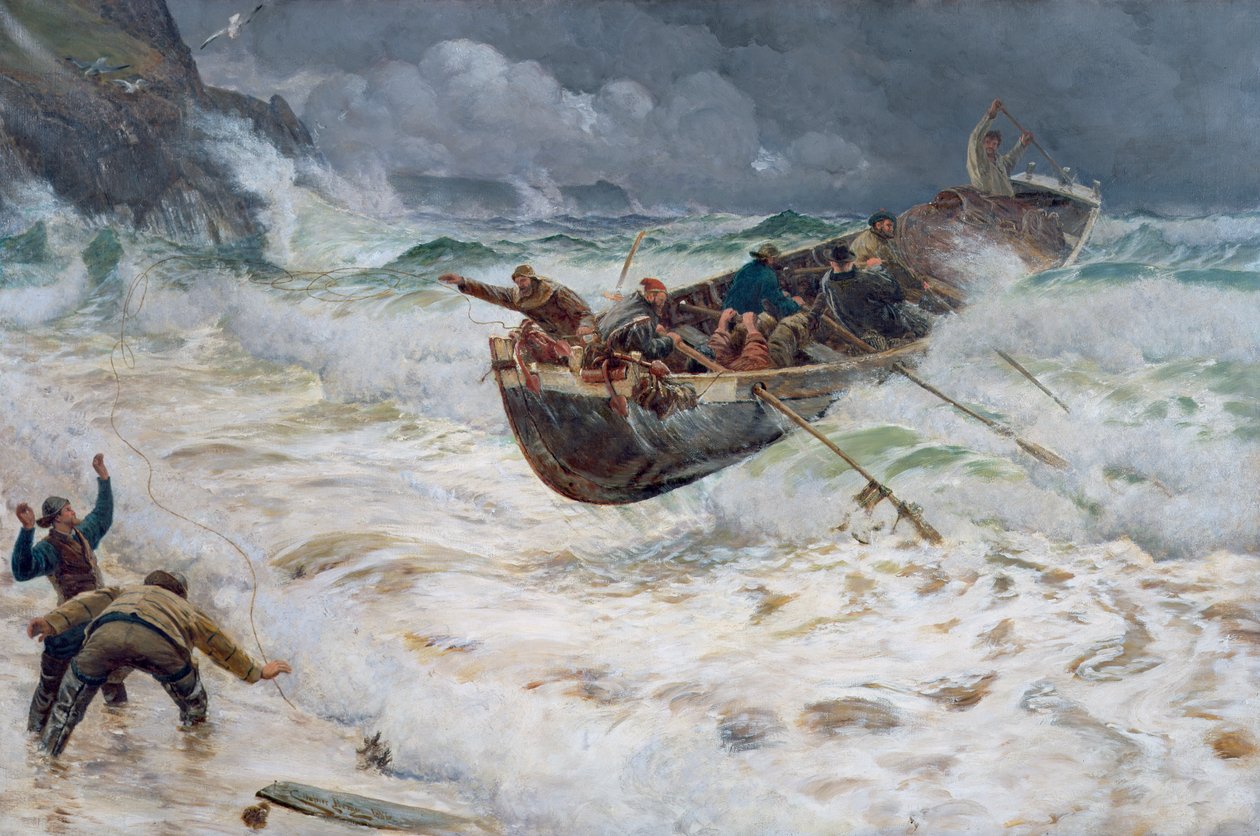 Hvordan båden kom hjem, 1886 af Charles Napier Hemy