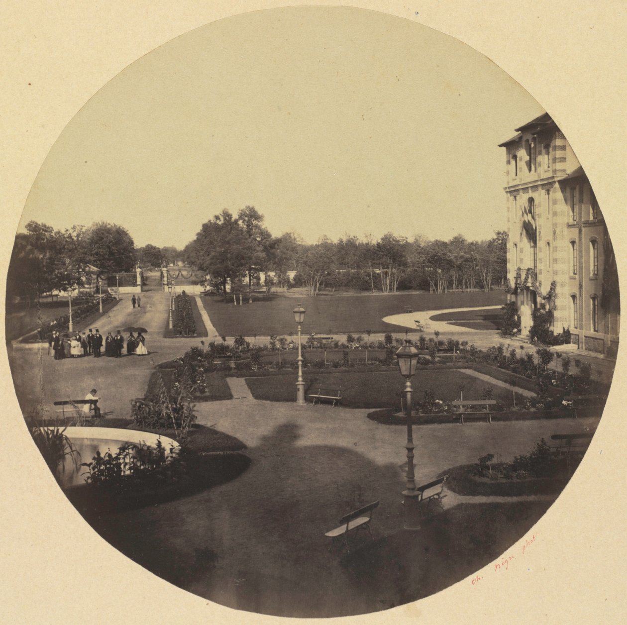 Asylet i Vincennes, ca. 1859. af Charles Nègre