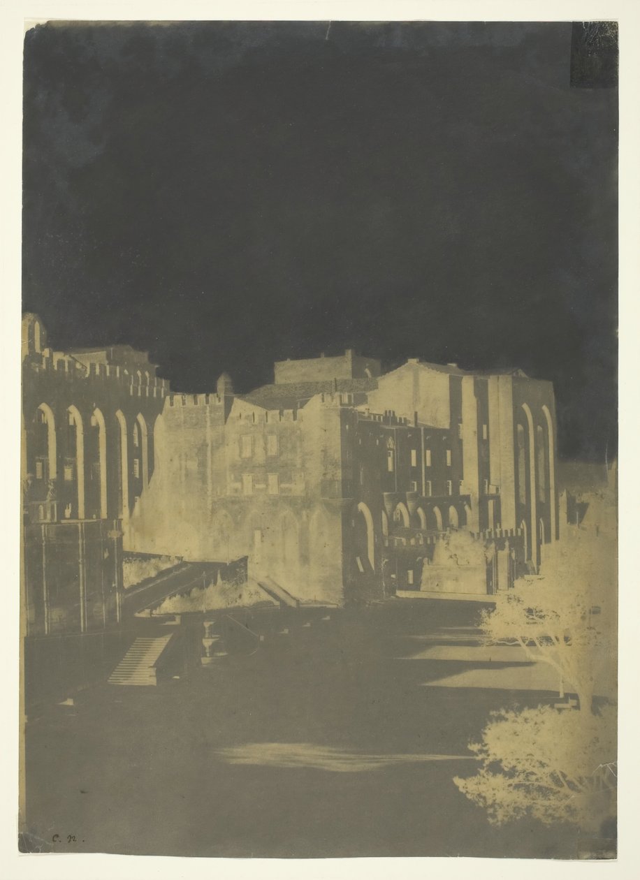 Pavens palads, Avignon, ca. 1851. af Charles Nègre