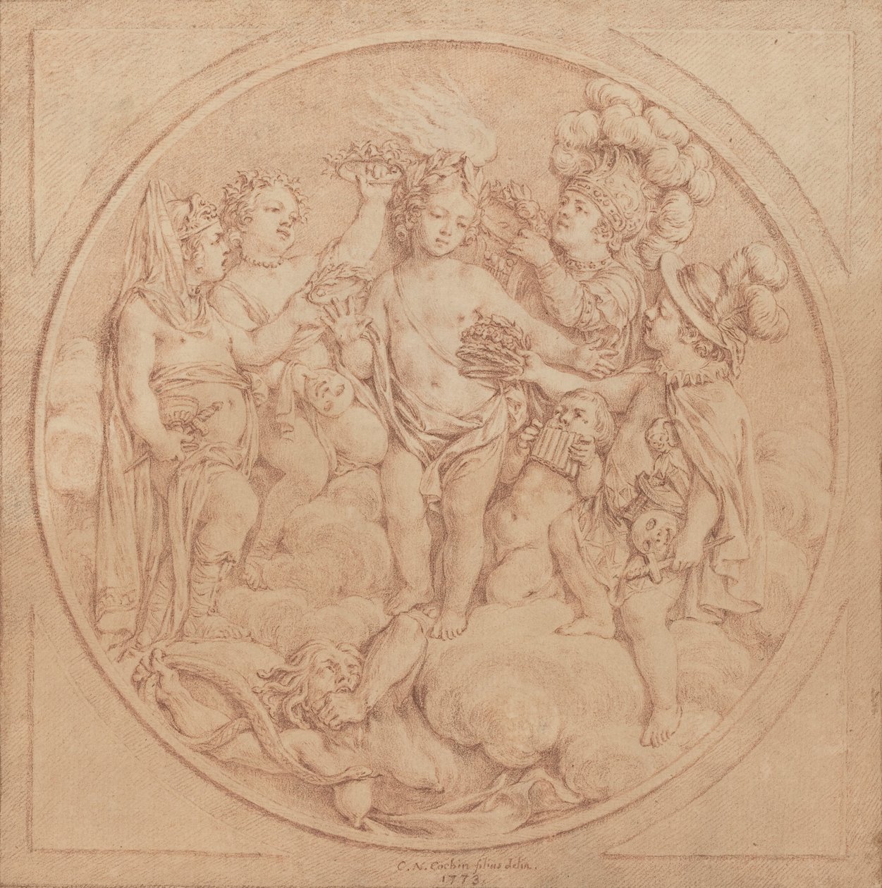 Allegory of Fame af Charles Nicolas Cochin II
