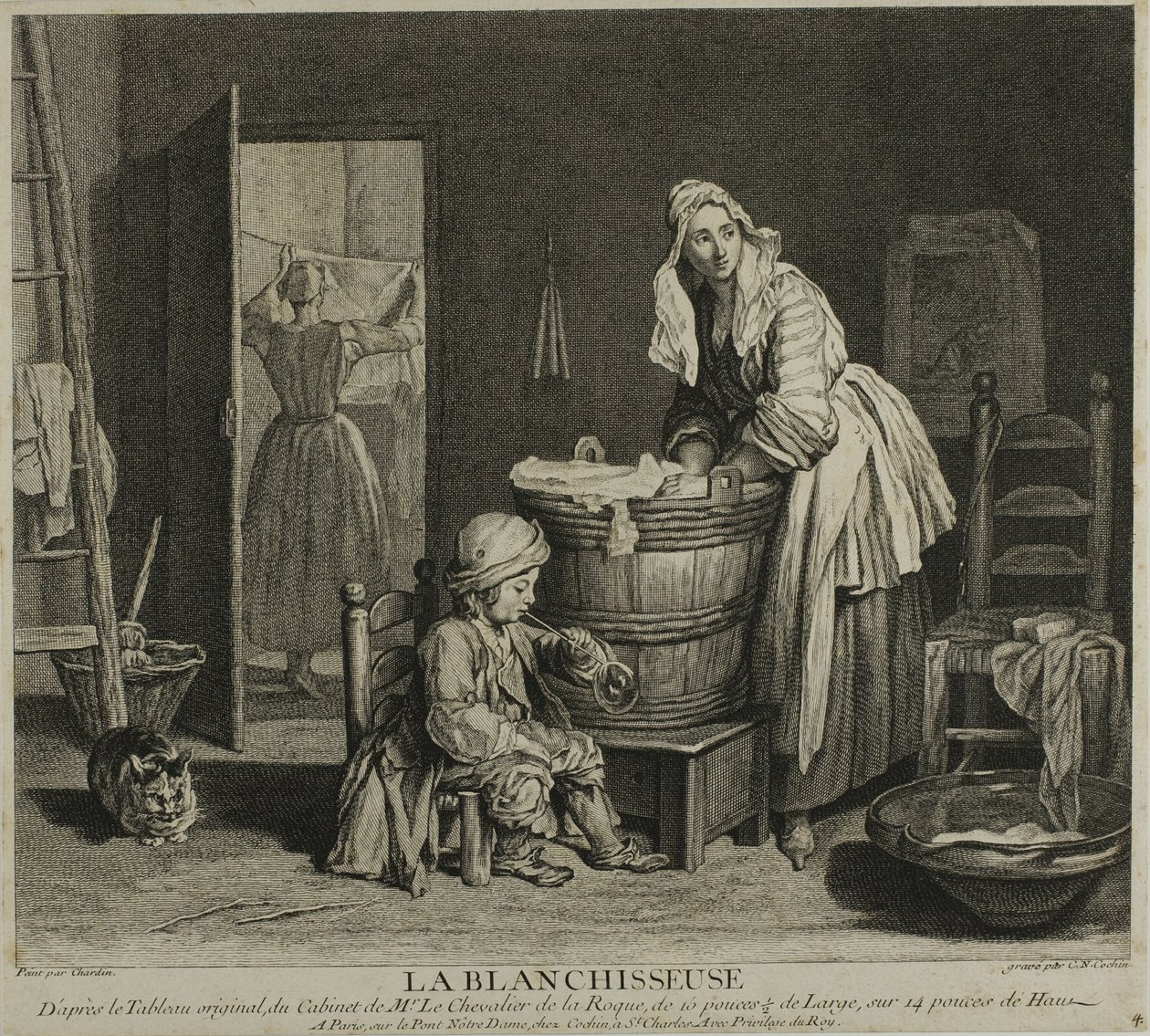 Vaskekonen af Charles Nicolas Cochin I