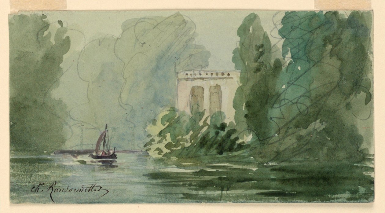 Imaginært landskab af Charles Nicolas Ransonnette
