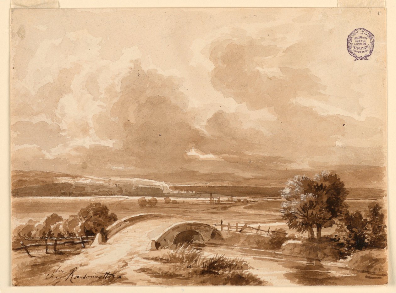 Landskab af Charles Nicolas Ransonnette