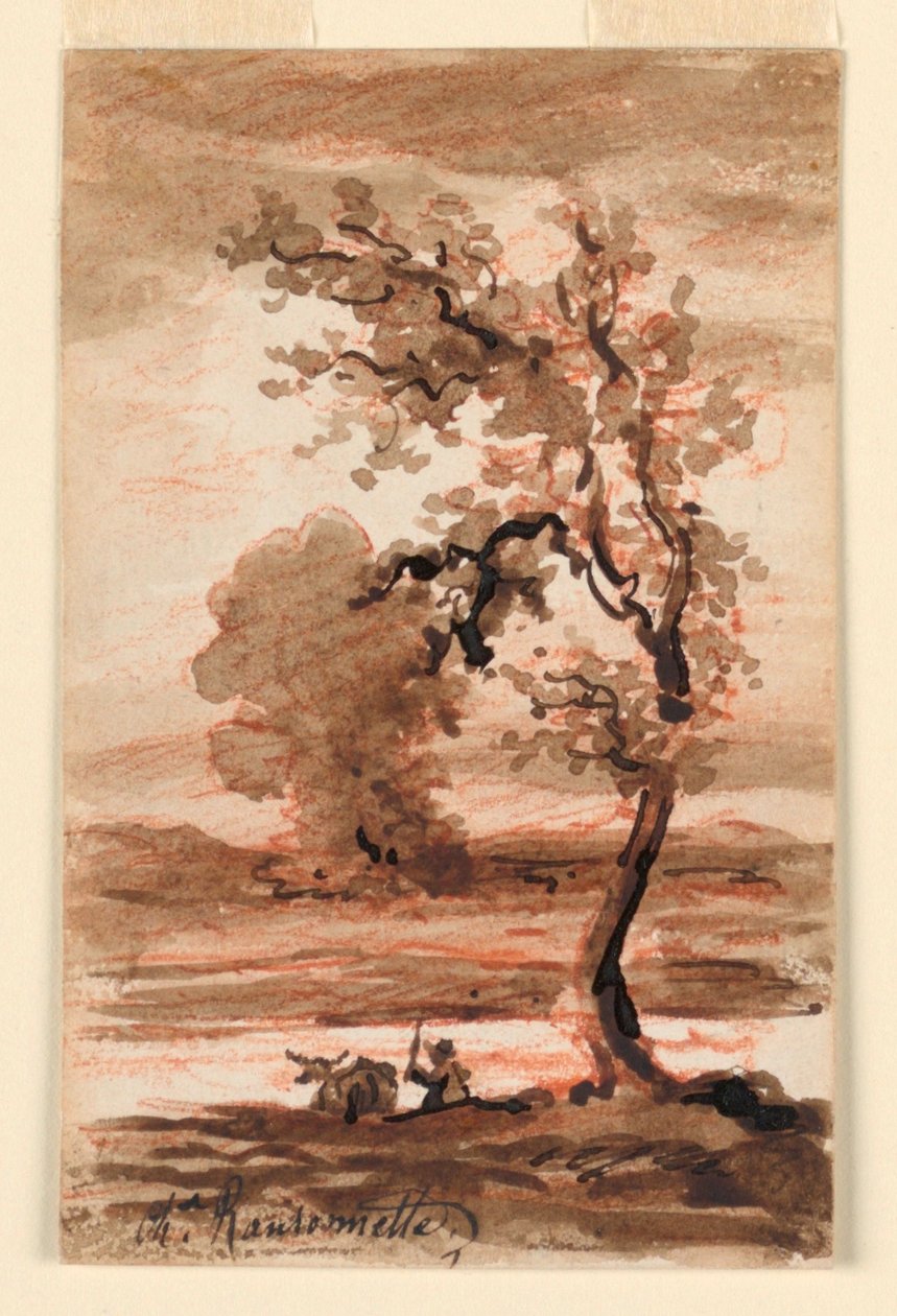 Landskab af Charles Nicolas Ransonnette