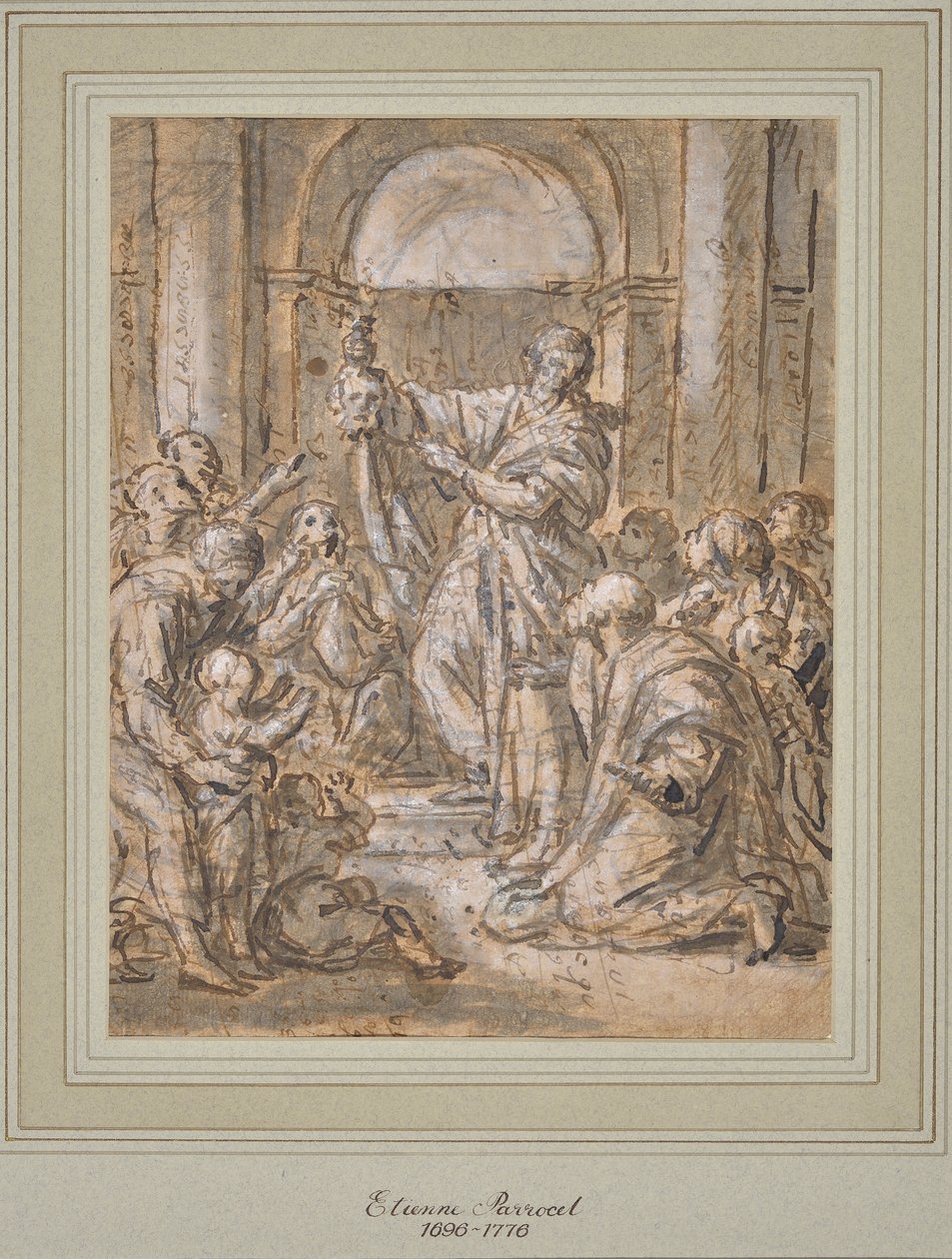 Judith og lederen af Holopherne (tegning) af Charles Parrocel