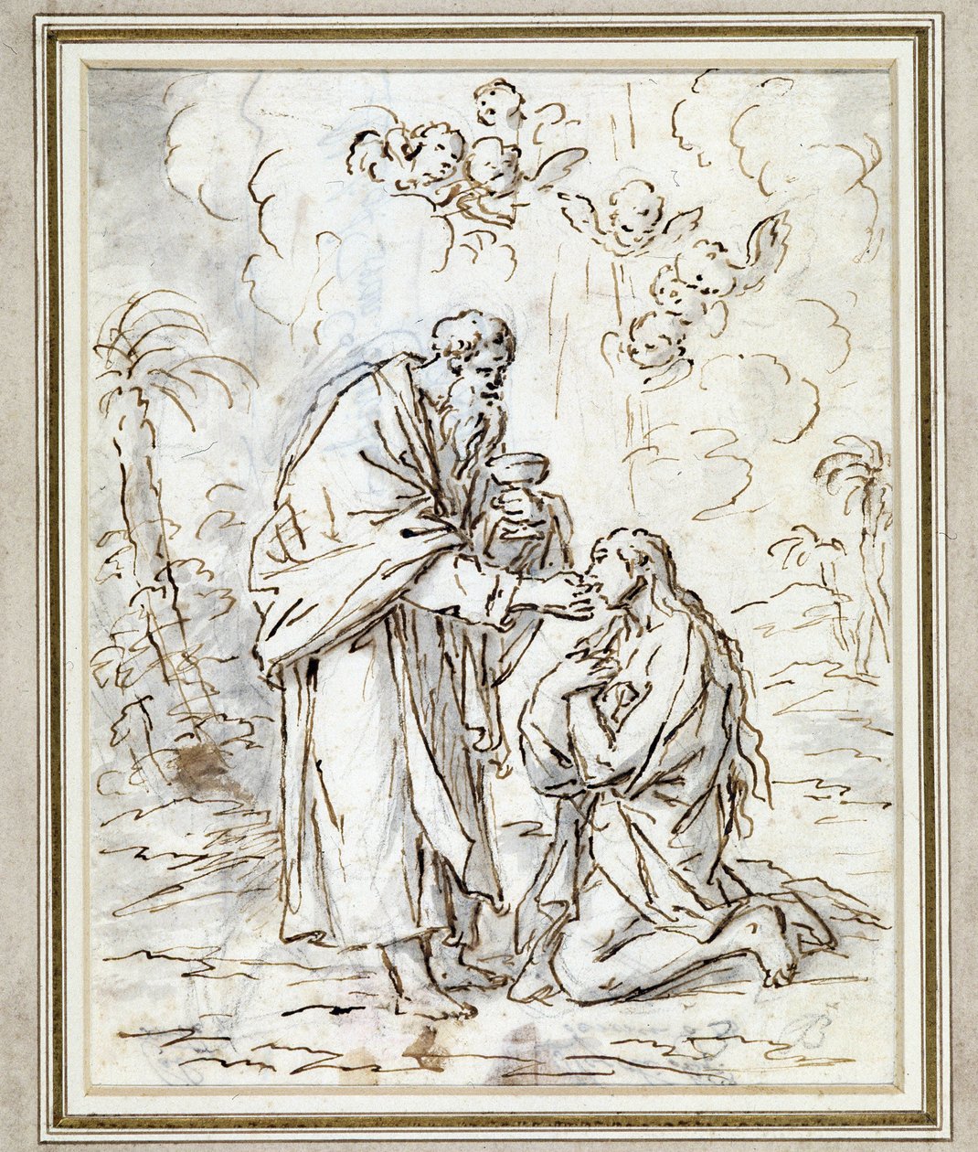 Mary Madeleines sidste nadver (tegning) af Charles Parrocel