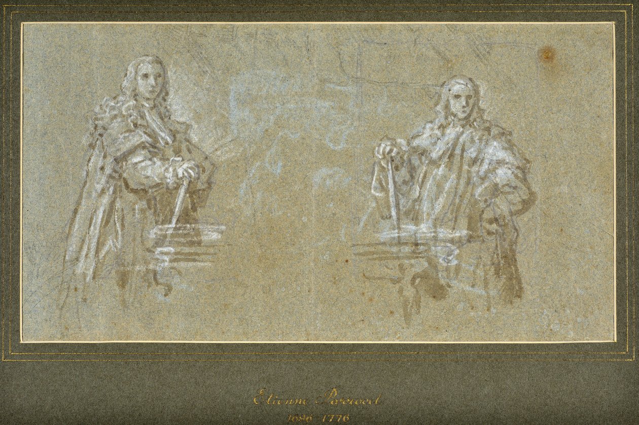 to studier af ædle mænd (tegning) af Charles Parrocel