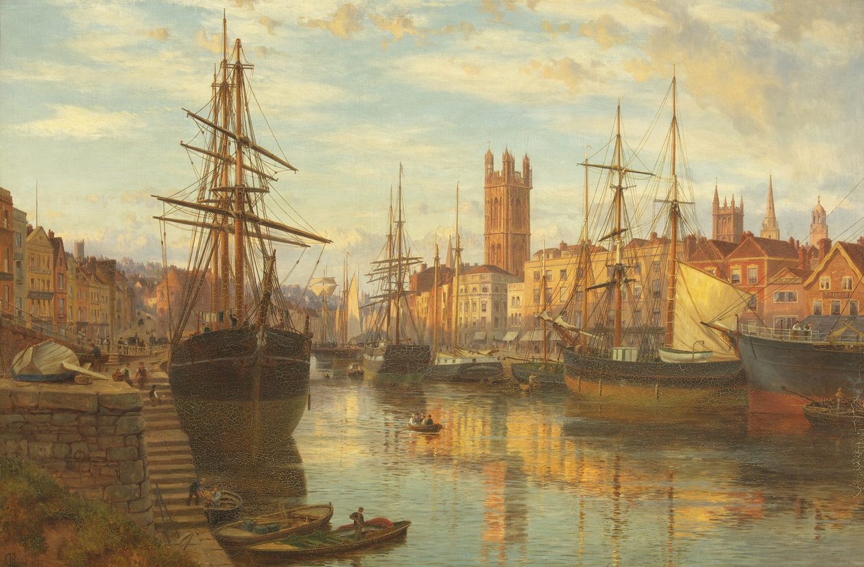 The Floating Harbour, Bristol af Charles Parsons Knight