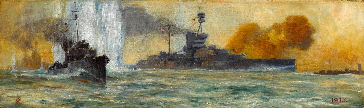 Naval Encounter, 1915 af Charles Pearse