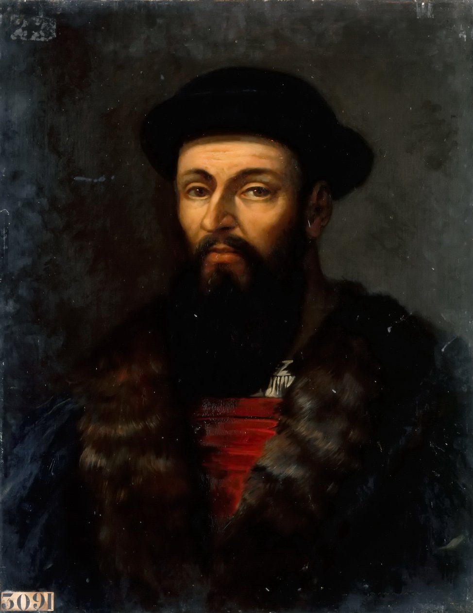 Portræt af Ferdinand Magellan 1470-1521 af Charles Philippe Lariviere