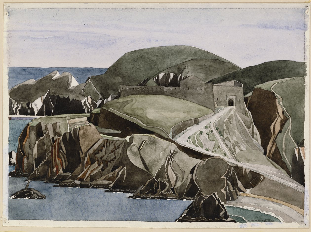 The Road Through the Rocks, c.1926-27dani af Charles Rennie Mackintosh