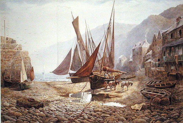 Havnebassinet, Clovelly af Charles Robertson