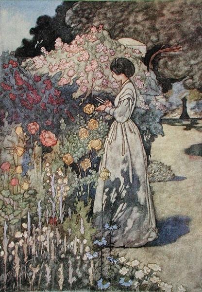 Skærende blomster, udgivet 1912 (farve litho) af Charles Robinson