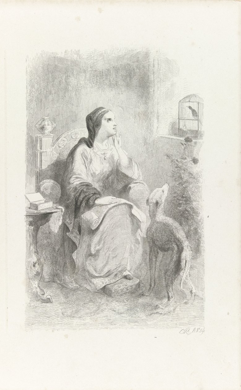 Helene kigger gennem et vindue af Charles Rochussen