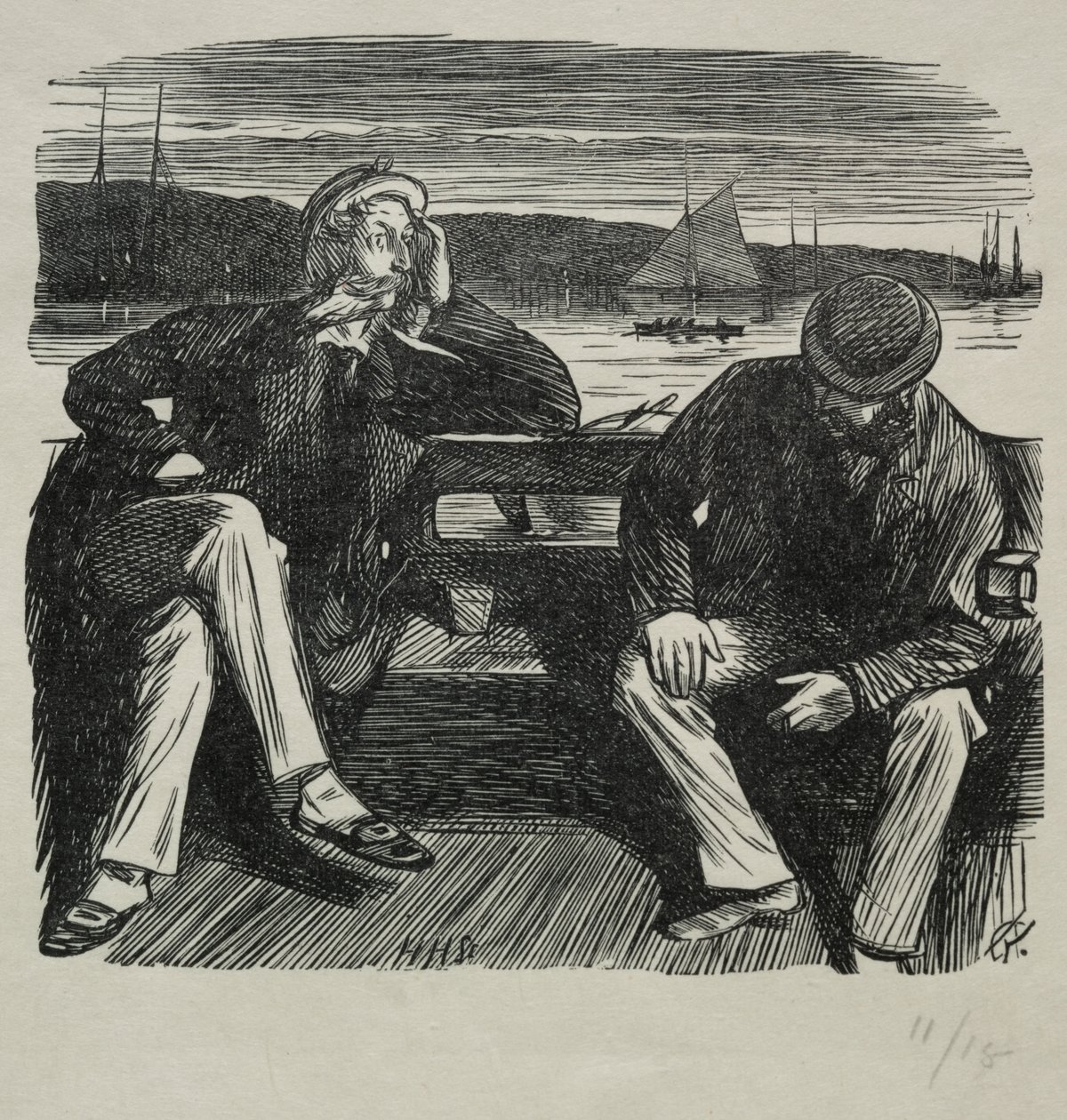 Lady Nelly - flirten af Charles Samuel Keene