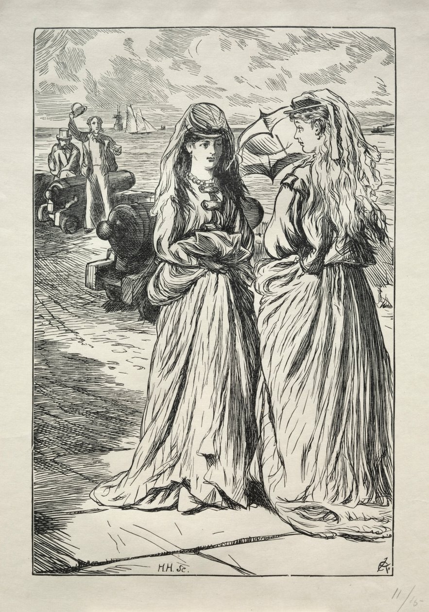 Lady Nelly - flirten, 1865. af Charles Samuel Keene