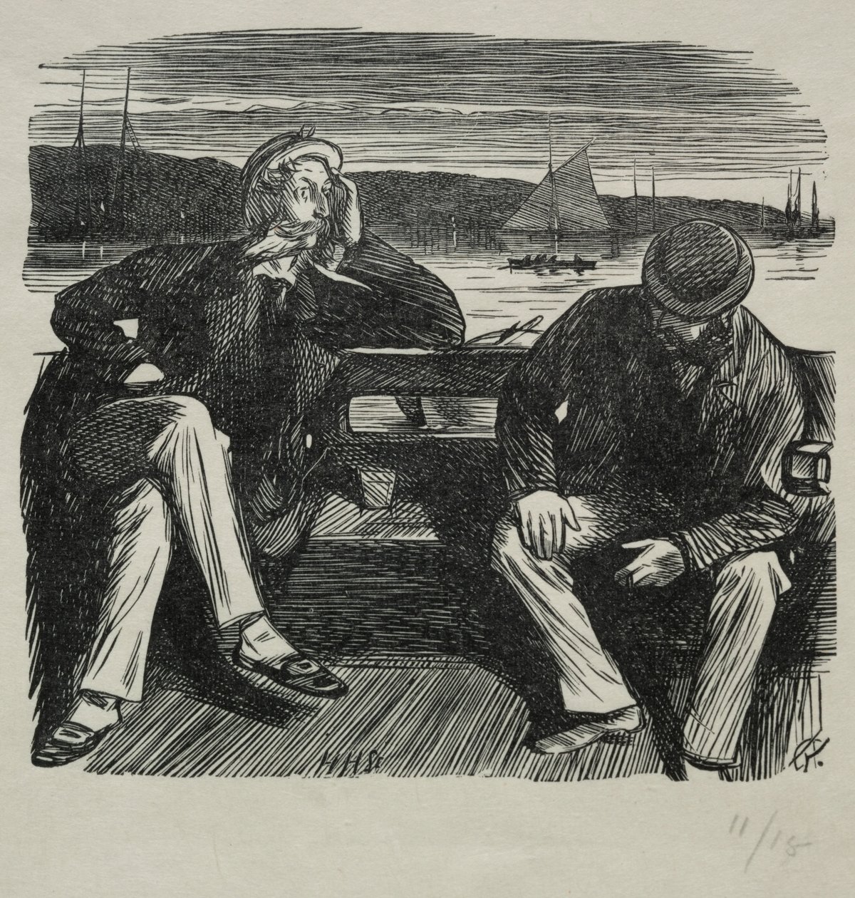 Lady Nelly - flirten, 1869. af Charles Samuel Keene