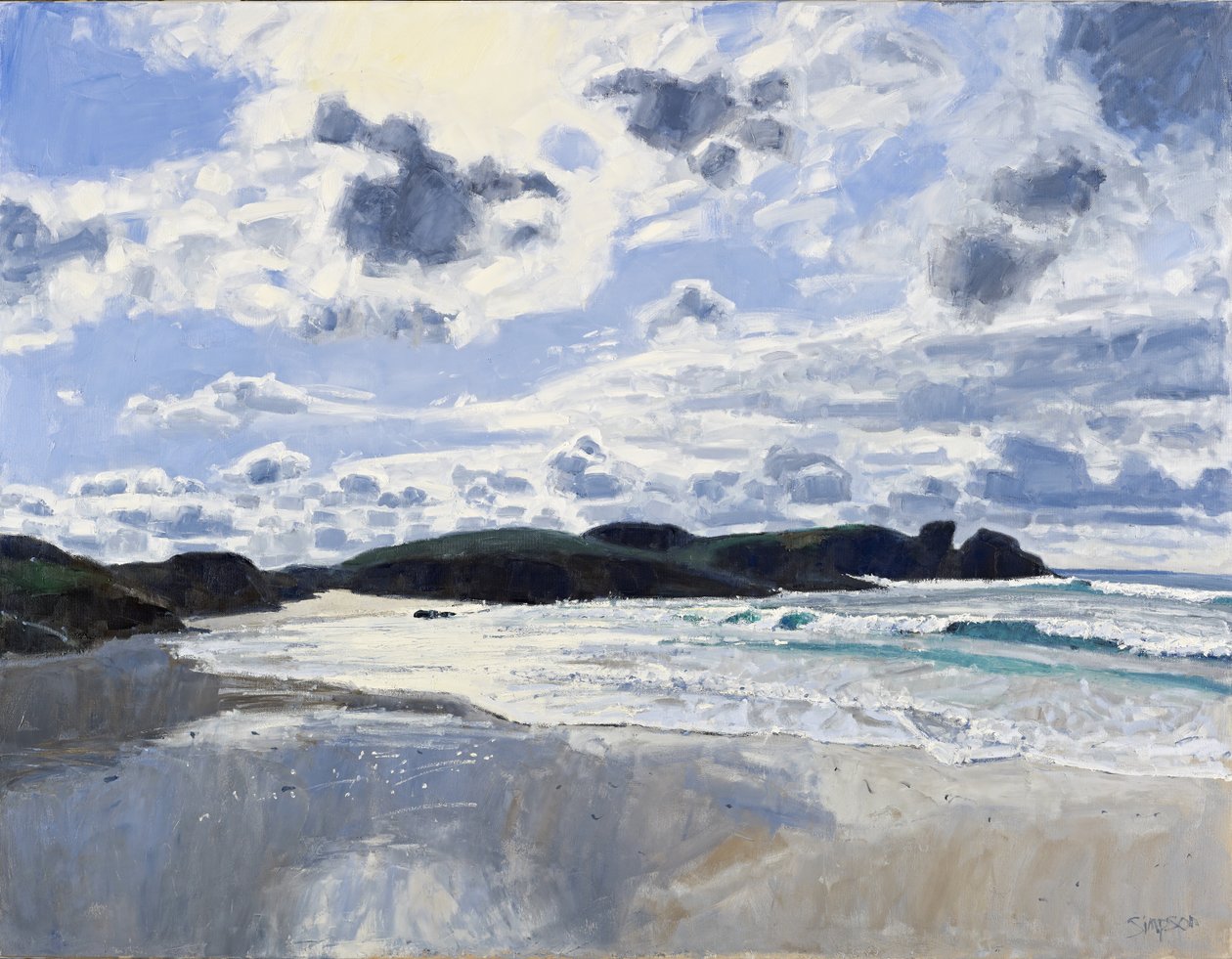 Clachtoll, 2010 (olie på lærred) af Charles Simpson