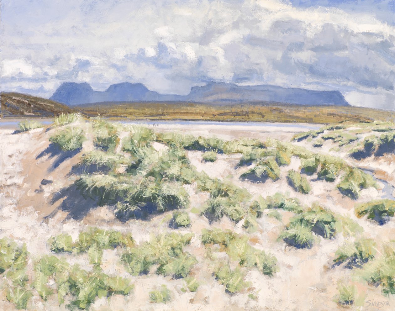 Dunes, Achnahaird, 2017 (olie på lærred) af Charles Simpson