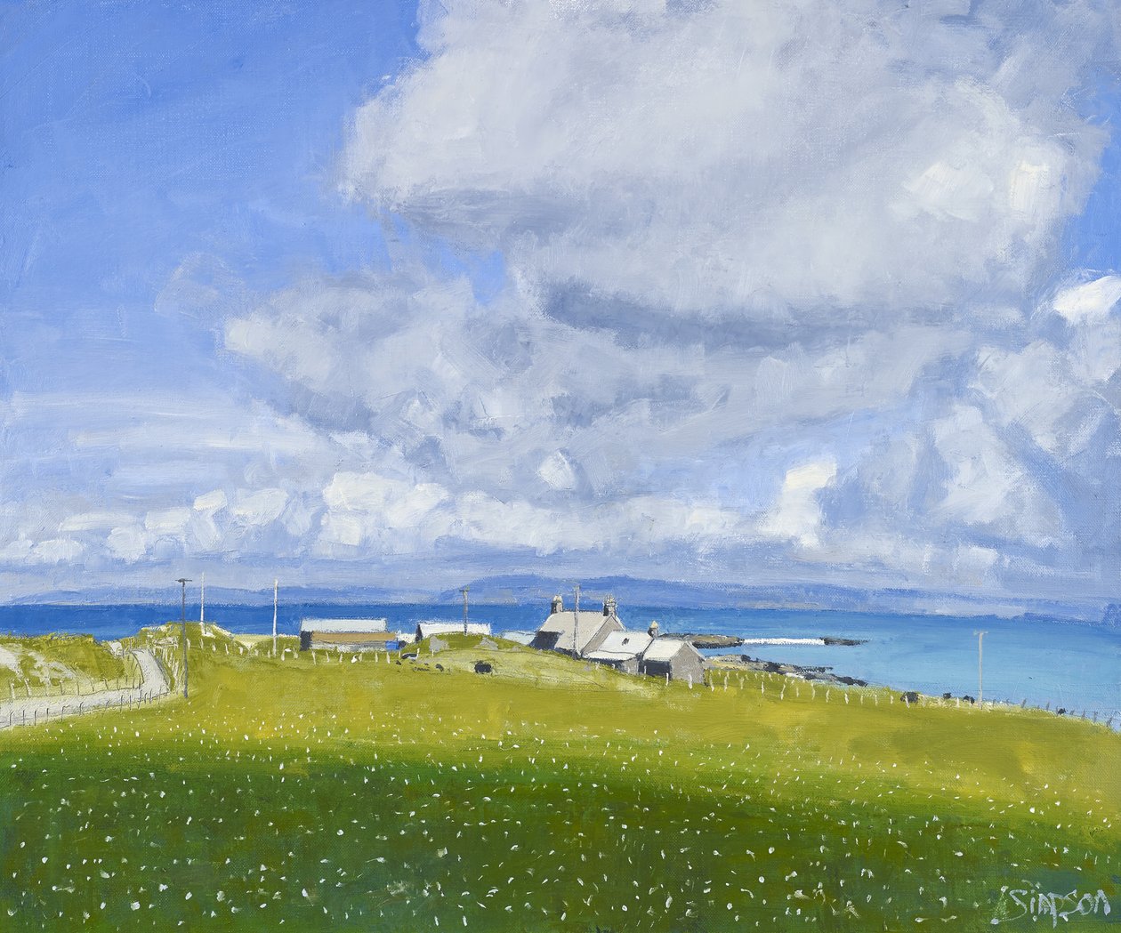 Iona Farm, 2013 (olie på lærred) af Charles Simpson